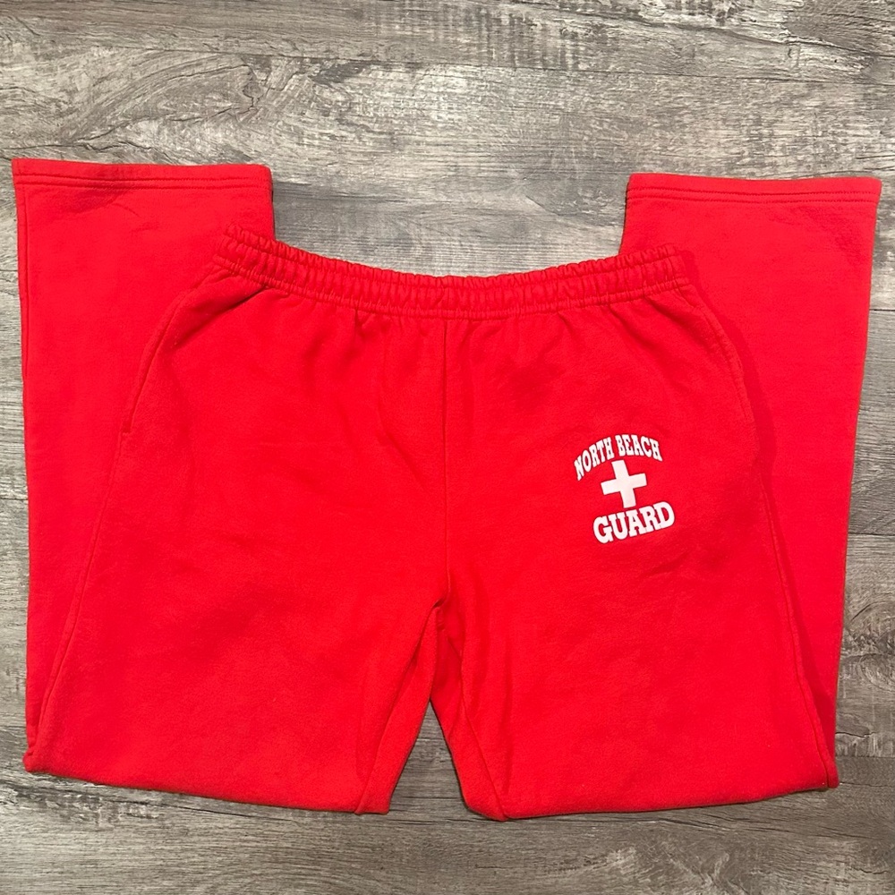 North Beach Red Lifeguard Sweatpants